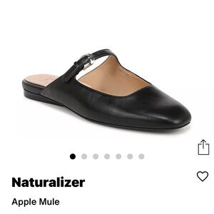 NIB Naturalizer Apple Black Leather Mules